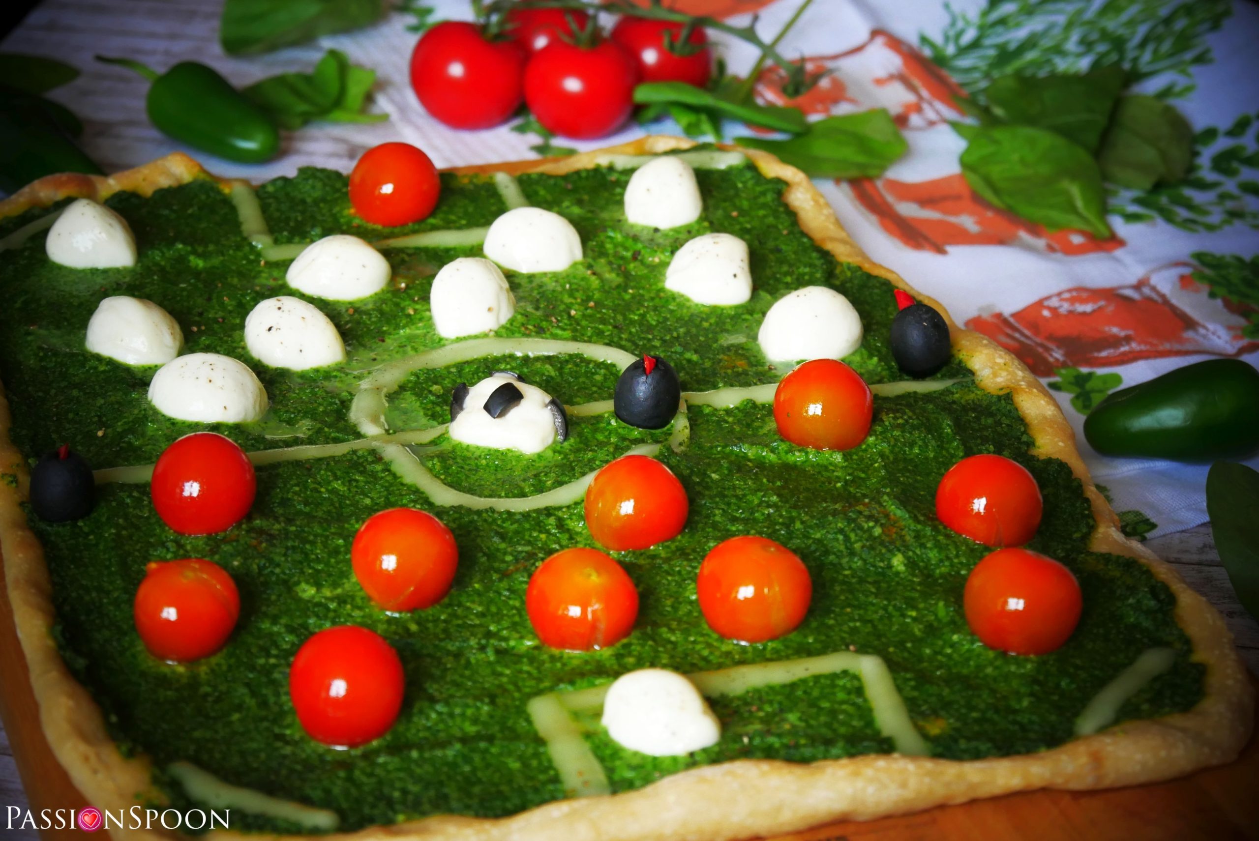 The FOOTBALL pizza perfect for a football evening