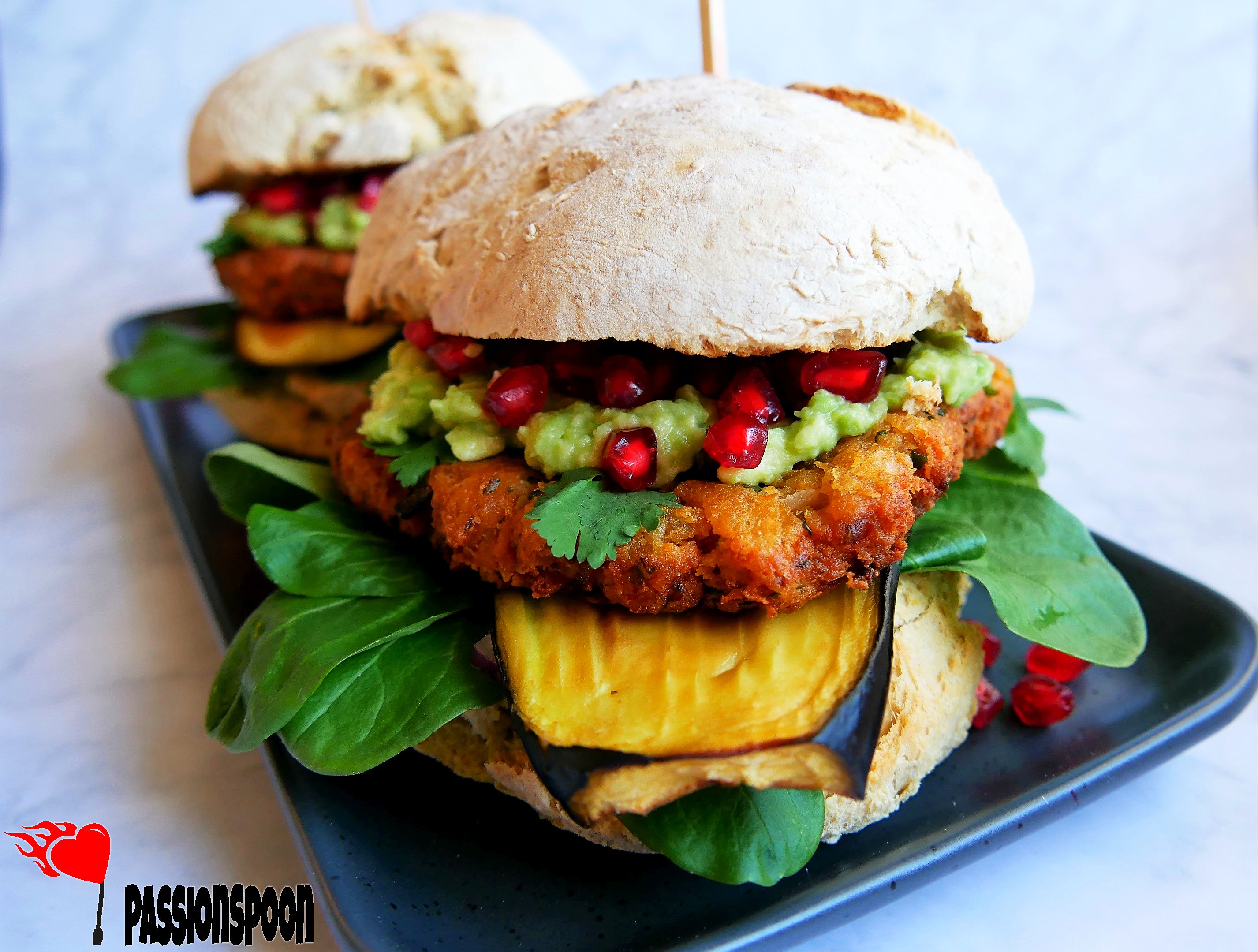 Vegan Chickpea Burger; Vegan Recipe - PassionSpoon Recipes