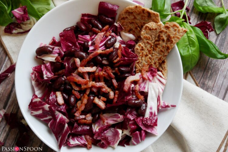 Snap Pea and Radicchio Salad With Garlic Yogurt Dressing Recipe