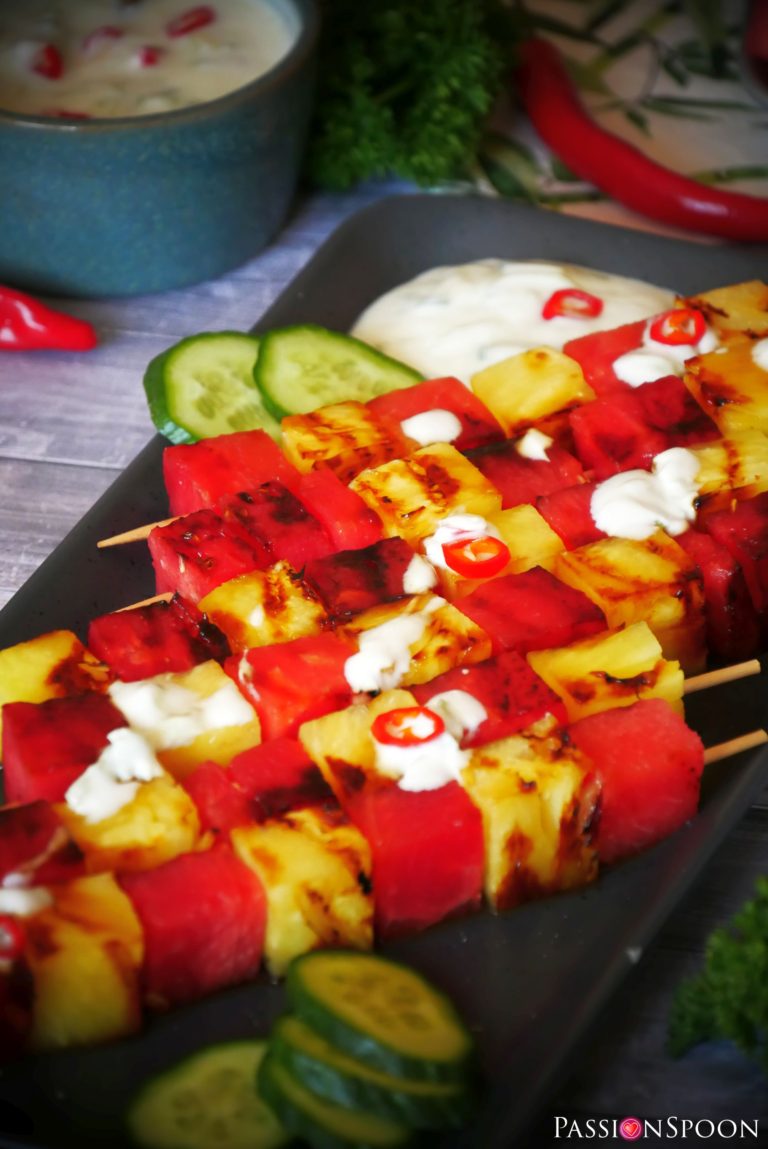 Grilled Watermelon Pineapple Skewers Passionspoon Recipes