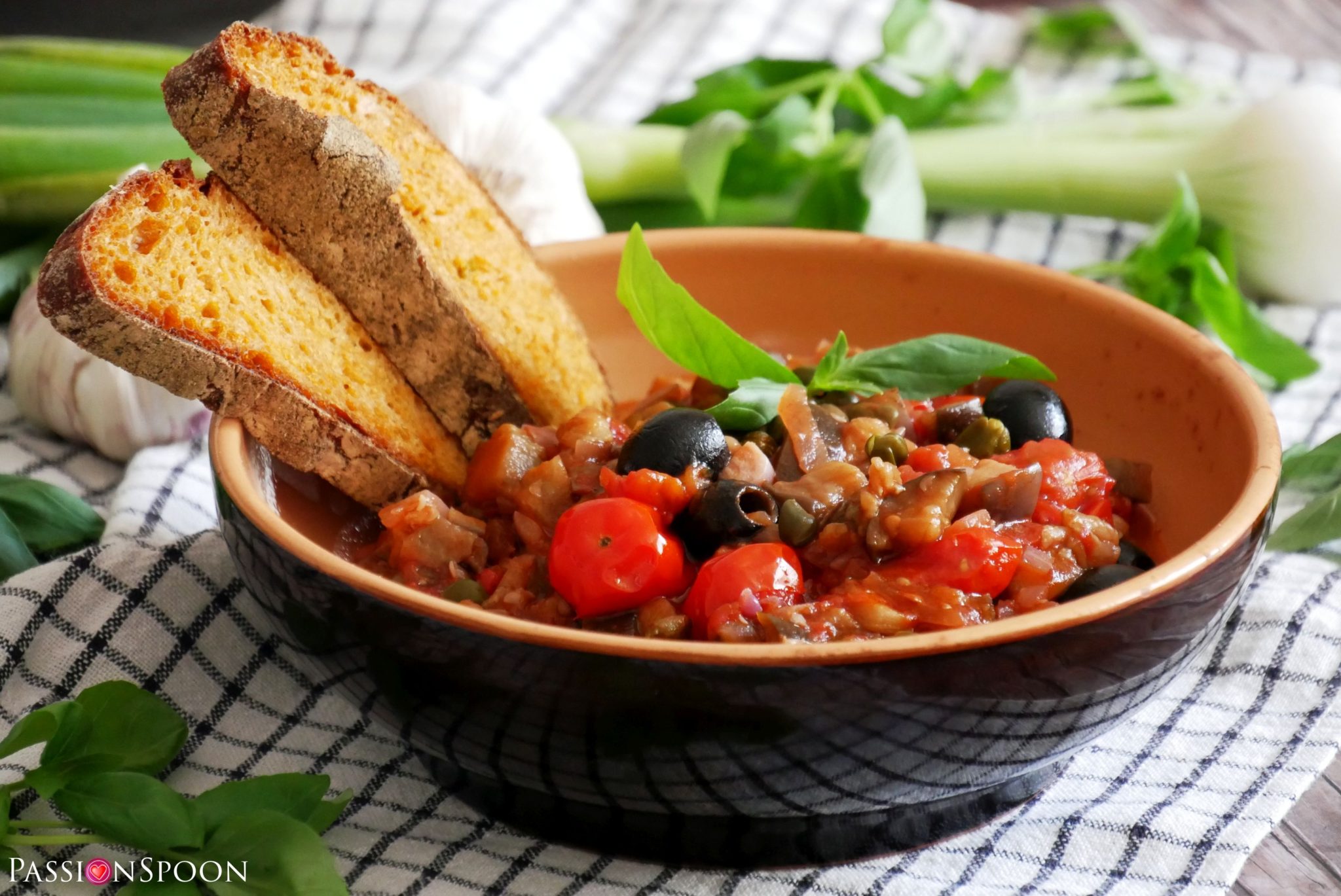 Sicilian caponata; in a sweet and sour sauce - PassionSpoon