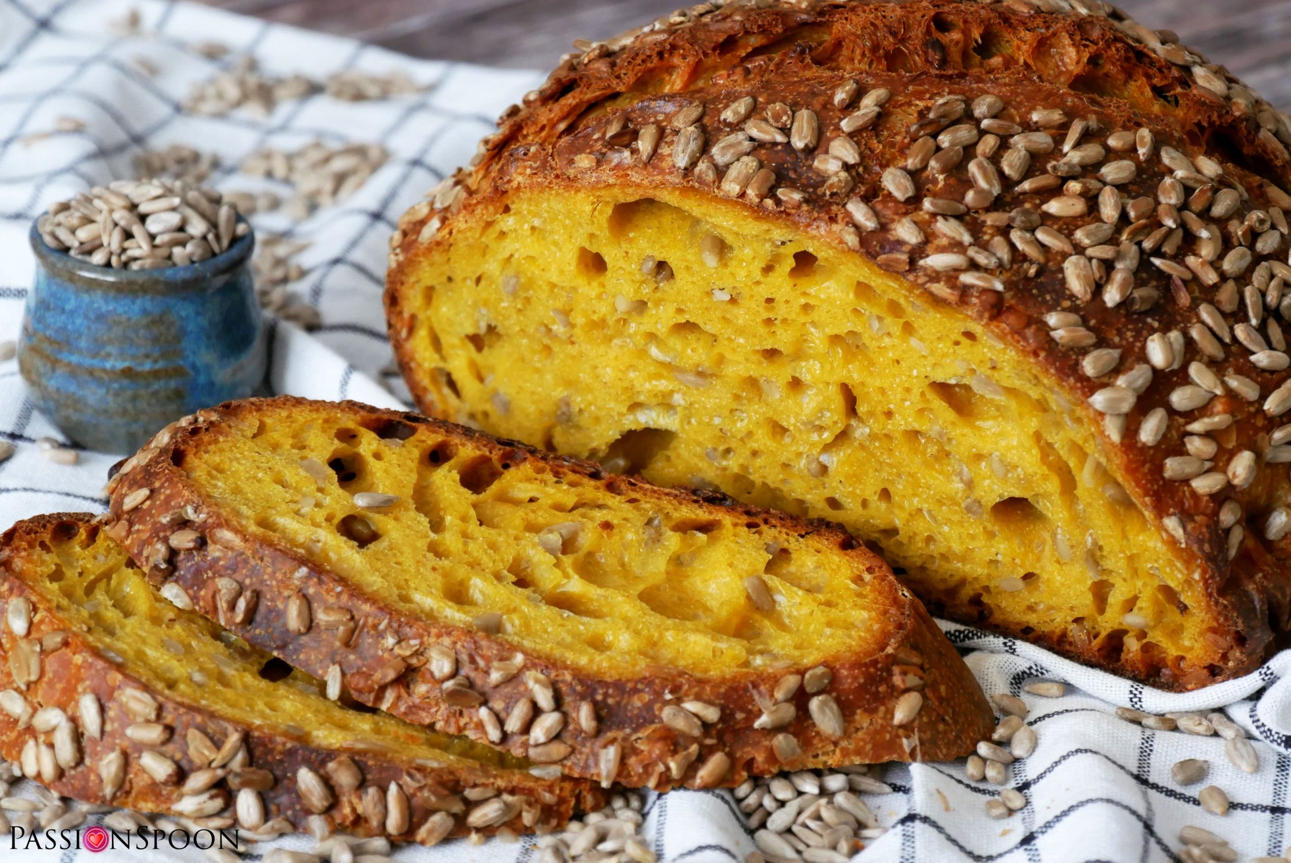 Flax and Caraway Seed Sourdough Bread - #foodbyjonister