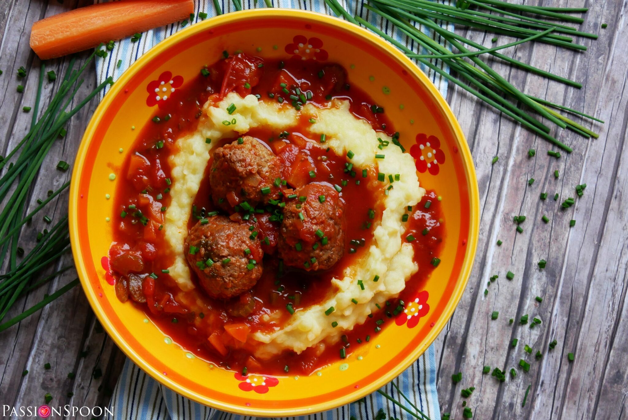 Carrot beef meatballs passionspoon