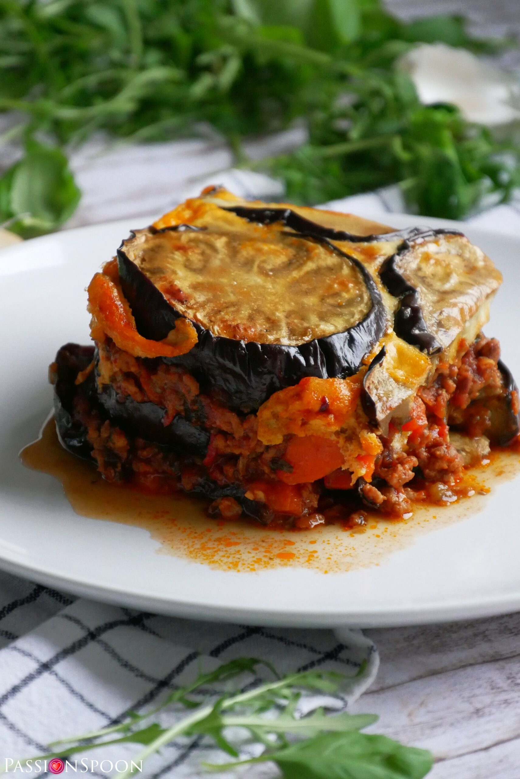 Paleo Eggplant Beef Casserole - PassionSpoon